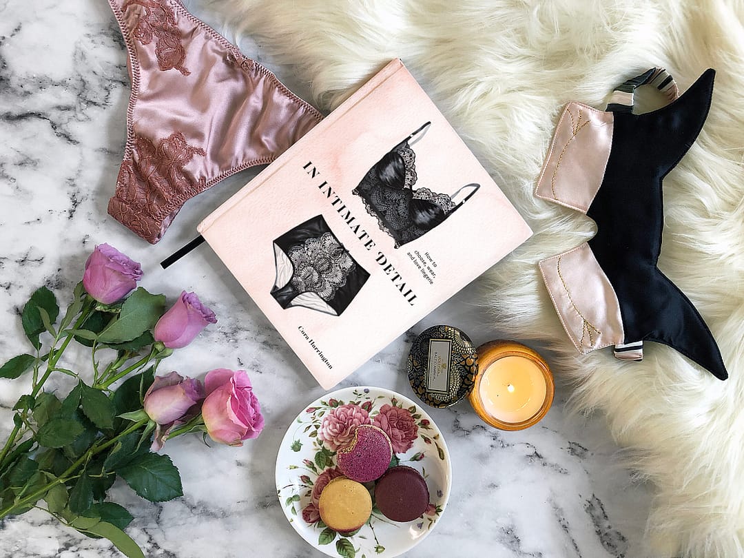 "In Intimate Detail" by Cora Harrington Book Promo Flatlay
